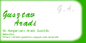 gusztav aradi business card